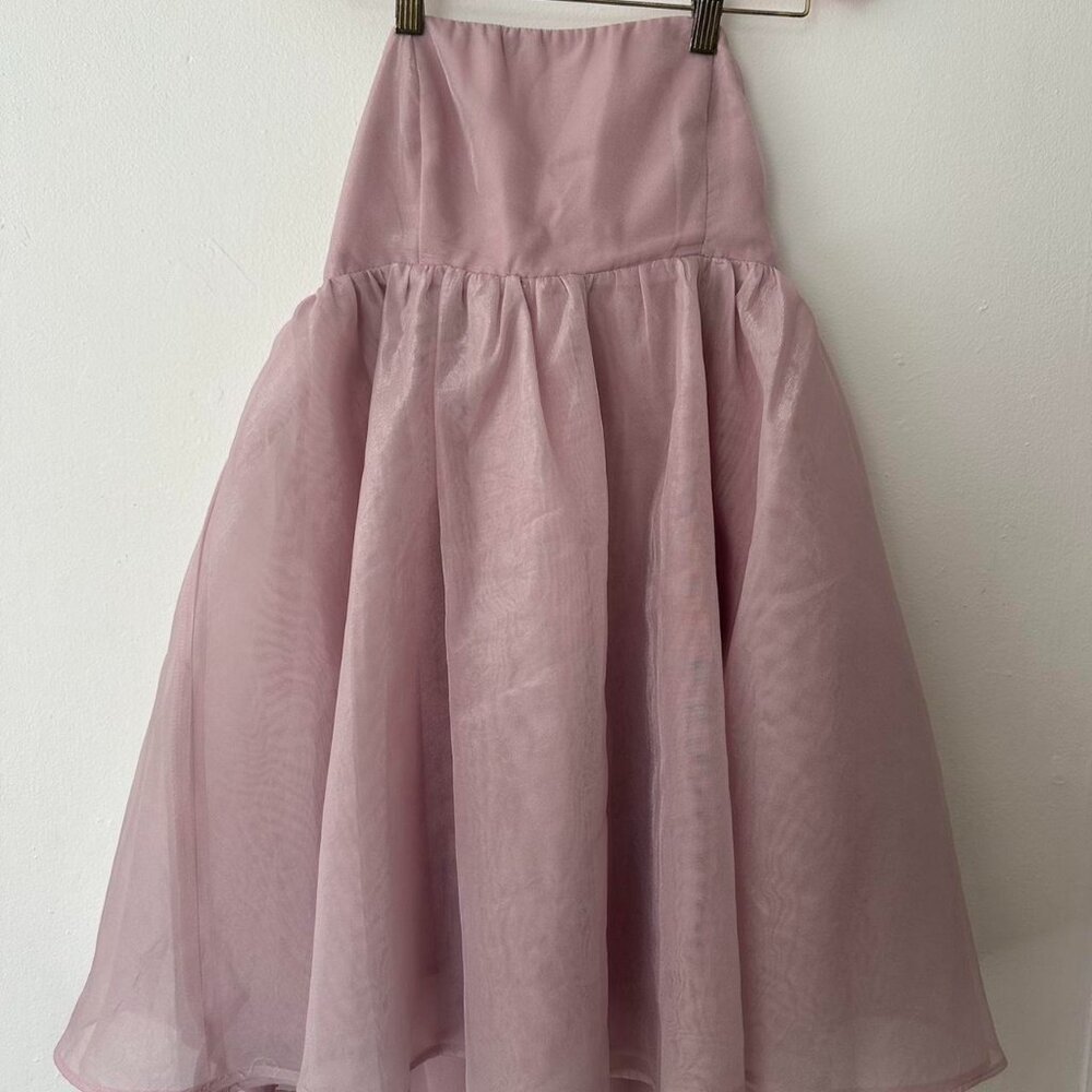 Women Pink and White Dress